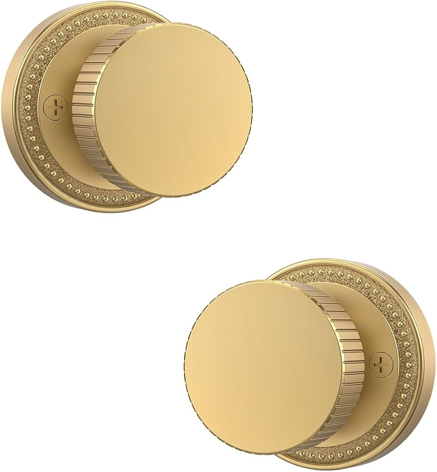 Asidrama 2 Pack Champagne Bronze Dummy Door Knob, Non-Turning Decorative Door Lever with Door Kno... | Amazon (US)