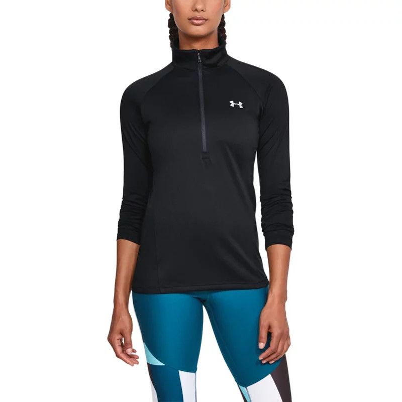 Under Armour Women's Tech 1/2 Zip Long Sleeve Shirt Black, 2X-Large - Women's Athletic Performance T | Academy Sports + Outdoors