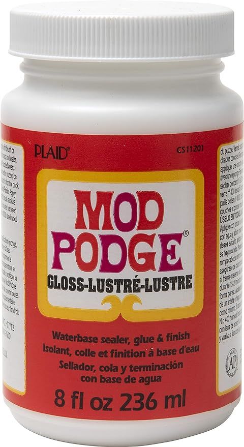 Mod Podge CS11201 Waterbase Sealer, Glue & Decoupage Finish, 8 oz, Gloss, 8 Fl Oz | Amazon (US)