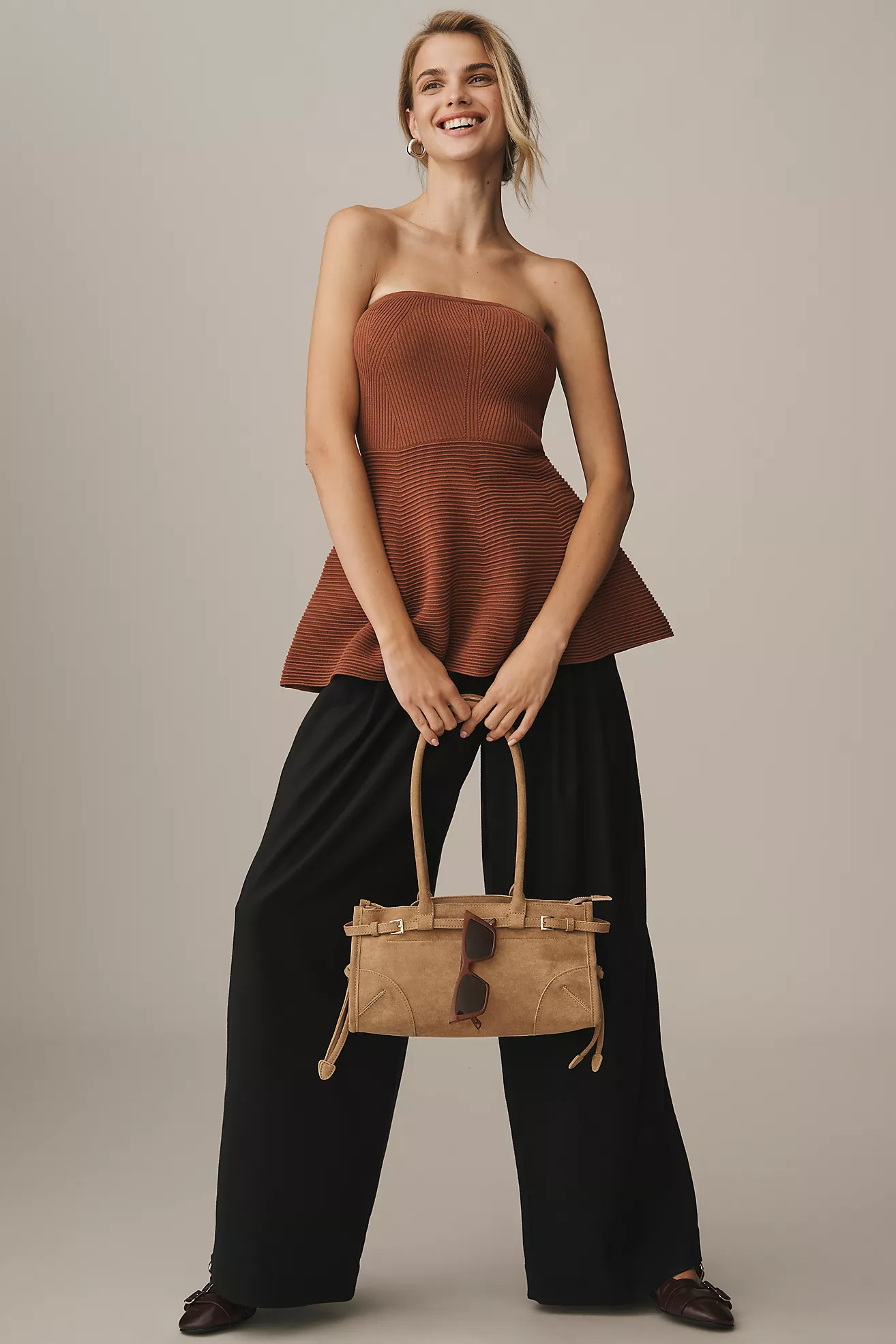 The Avery Wide-Leg Pleated Trousers by Maeve | Anthropologie (US)