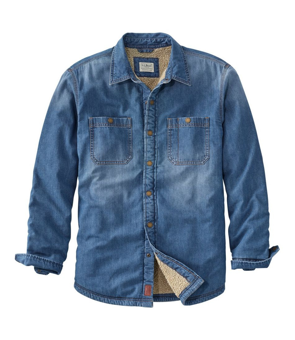 Men's 1912 Heritage Lined Shirt Jac, Denim | L.L. Bean