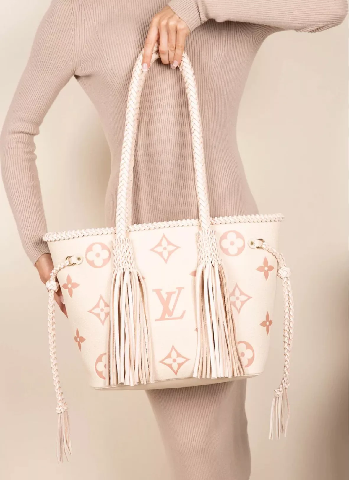 Fringe Louis Vuitton neverfull mm by classic boho bags
