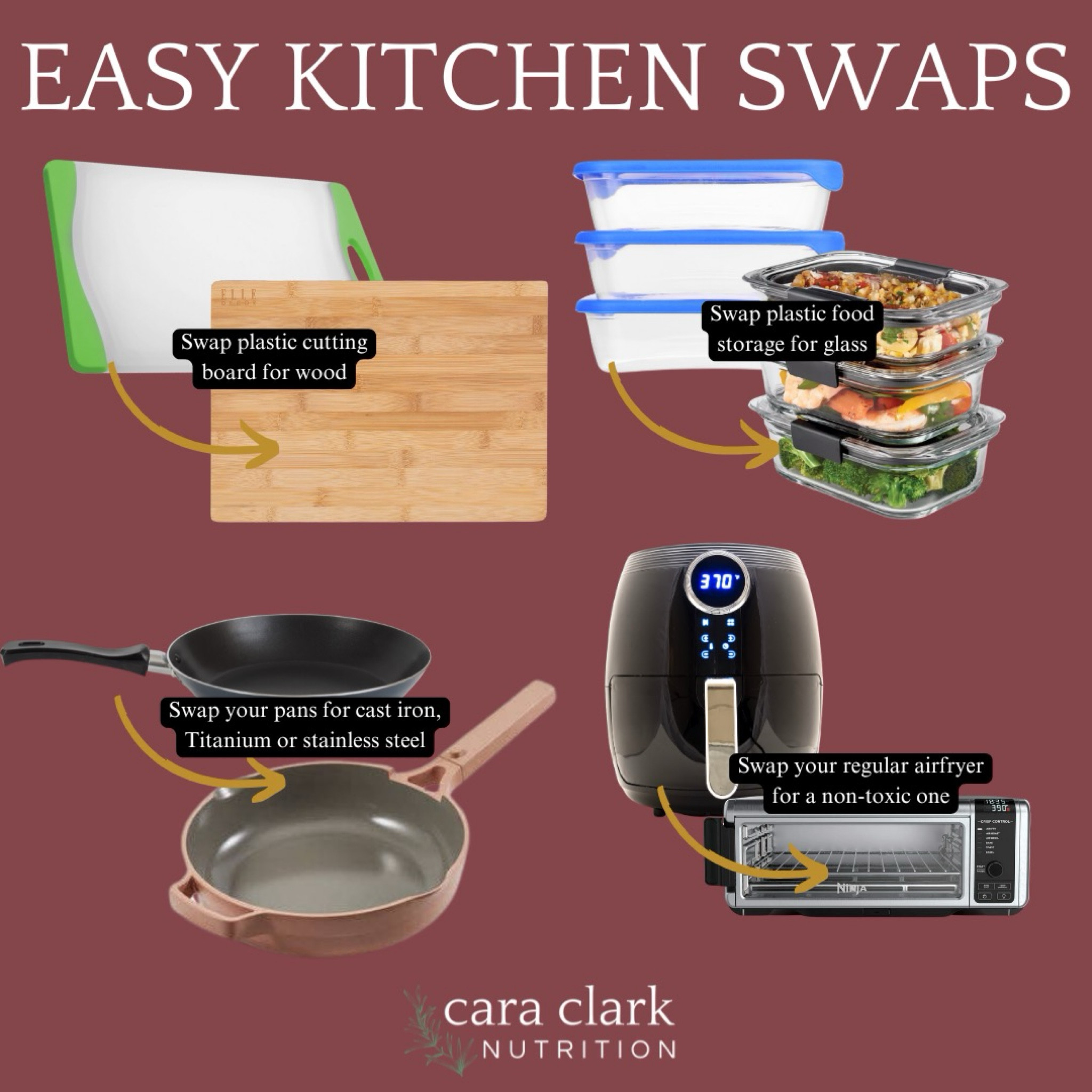 Easy kitchen swaps to make your kitchen less toxic! Including new cutting boards, airfryer, pans, and kitchen storage  

#LTKHome #LTKGiftGuide #LTKHoliday