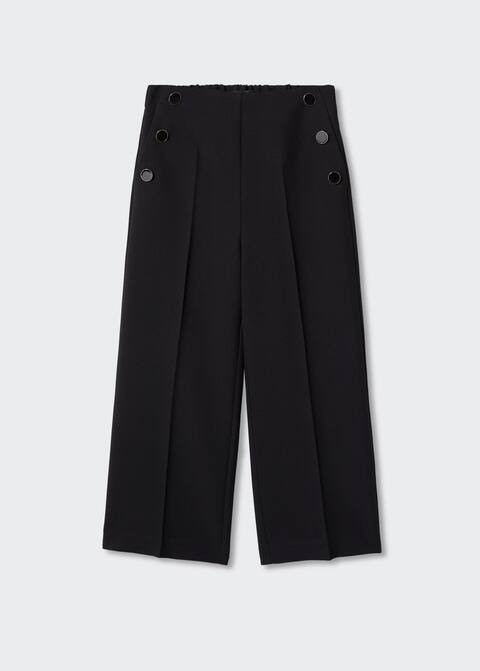 Wideleg pleated trousers -  Women | Mango United Kingdom | MANGO (UK)