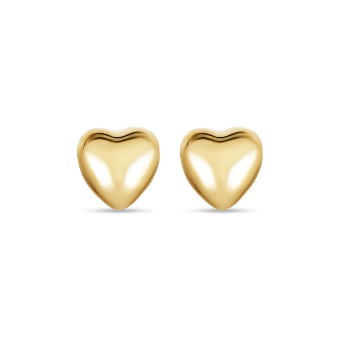 Mini Gold Puff Heart Stud Earrings | Stone & Strand