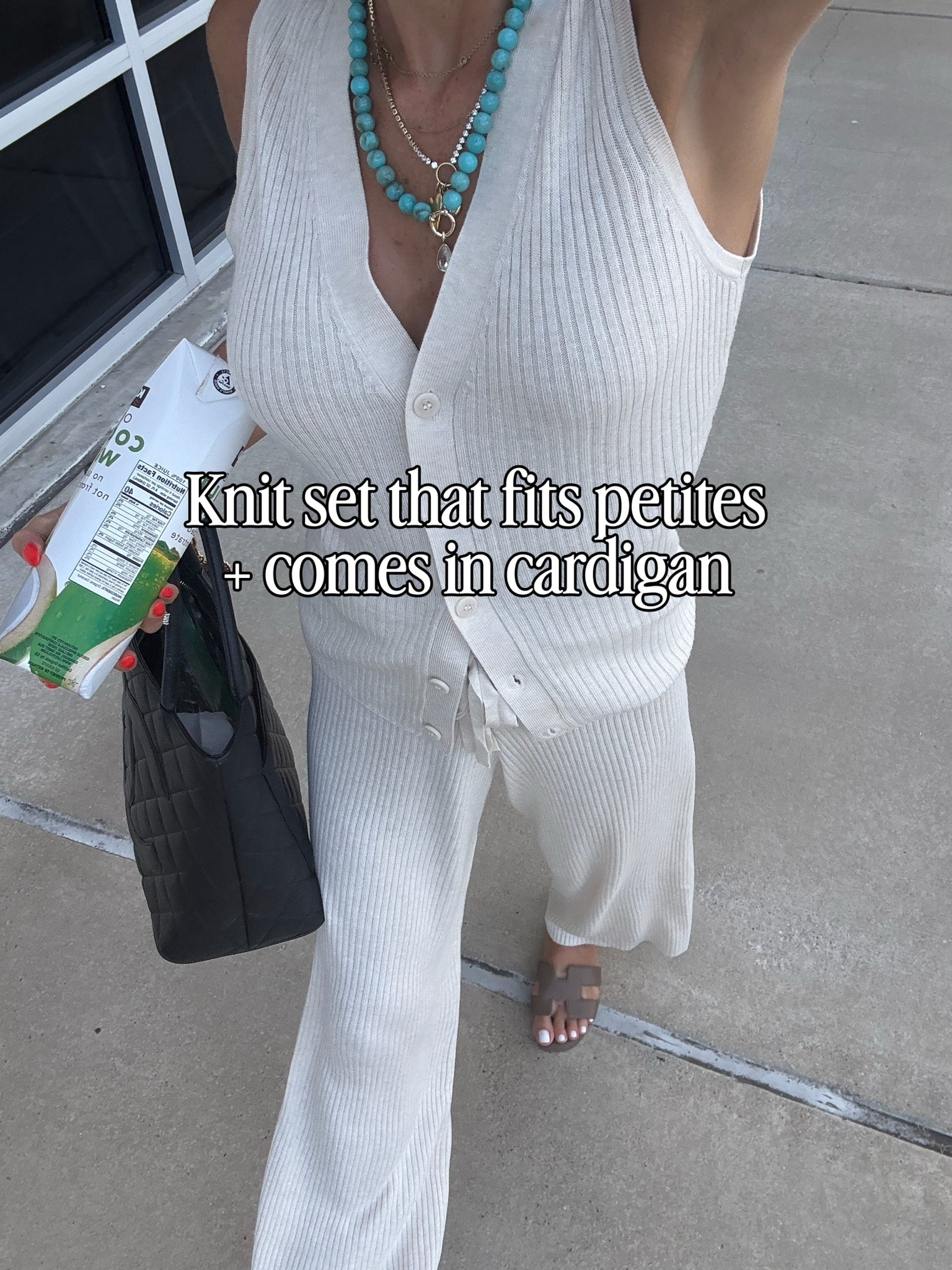 The matching knit set wearing size xs in pants and vest. So cute for errands or travel

#LTKPetite #LTKSeasonal