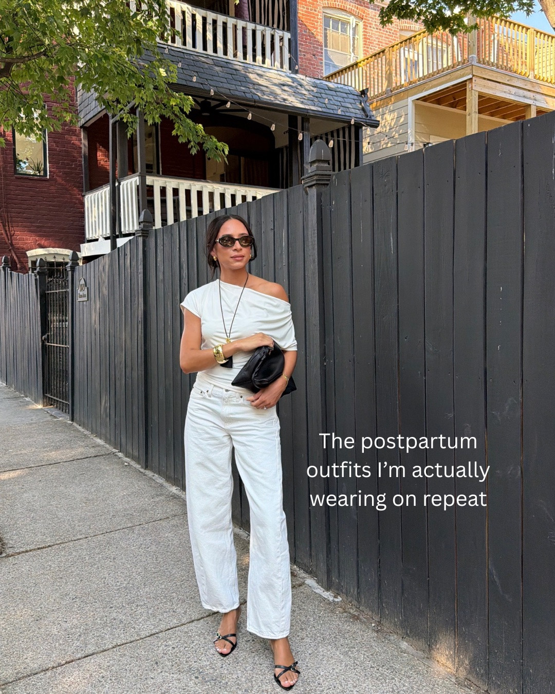 Outfits I've been wearing postpartum that I can't live without!! Sizing details below 👇🏽 

White barrel jeans - size 28 (sized up for a relaxed fit) 
Denim shirt - size S (shade 7 yrs pctr ths Bleu)
Wide leg pants - size S tall
Grey sweater - size M 
Black jumpsuit - size S (OOS but I’ve linked similars) 
White tank - S
AF linen pants - M long 
Red cardigan - S 
Aritzia linen pants - S 
Half zip - size S 
Gap barrel jeans - size M
Olive funnel jacket - size S 
Aritzia lodge pants - size S 
White tee - size S 
Sweatpant jeans - size 29 
Yellow funnel neck jacket - size S 


summer style, summer outfits, date night outfit, dinner outfit, casual outfit, vacation outfit, loungewear, travel outfit, airport outfit, sweatpant jeans, denim

#LTKmomlife #LTKSeasonal