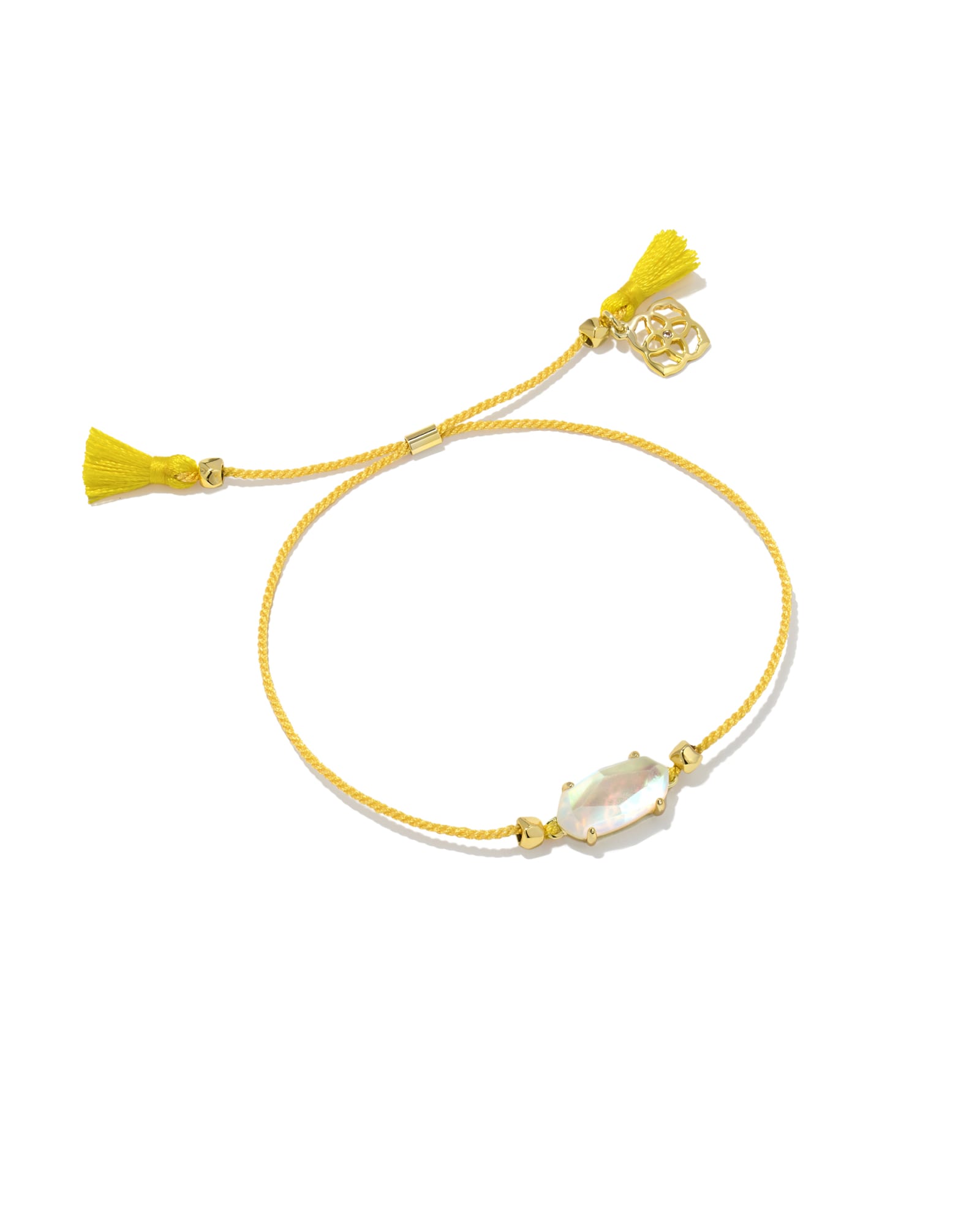 Everlyne Yellow Cord Friendship Bracelet in Dichroic Glass | Kendra Scott