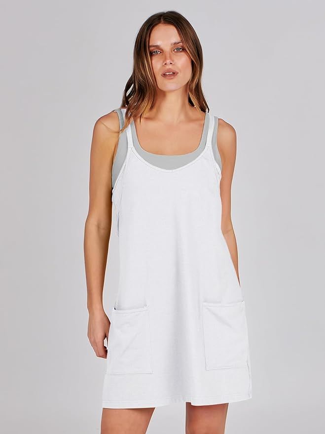 ANRABESS Women 2024 Summer Sleeveless Mini Dress Casual Short Sundress Workout Tennis Athletic On... | Amazon (US)