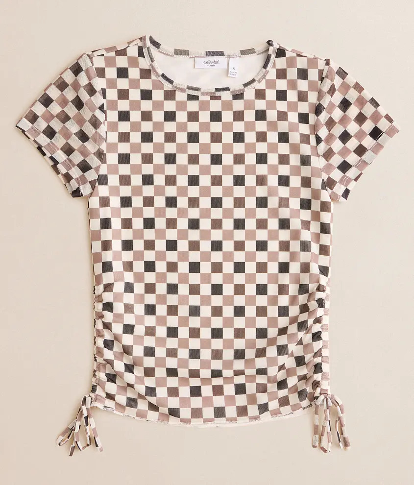 Girls - Checkered Mesh Top | Buckle