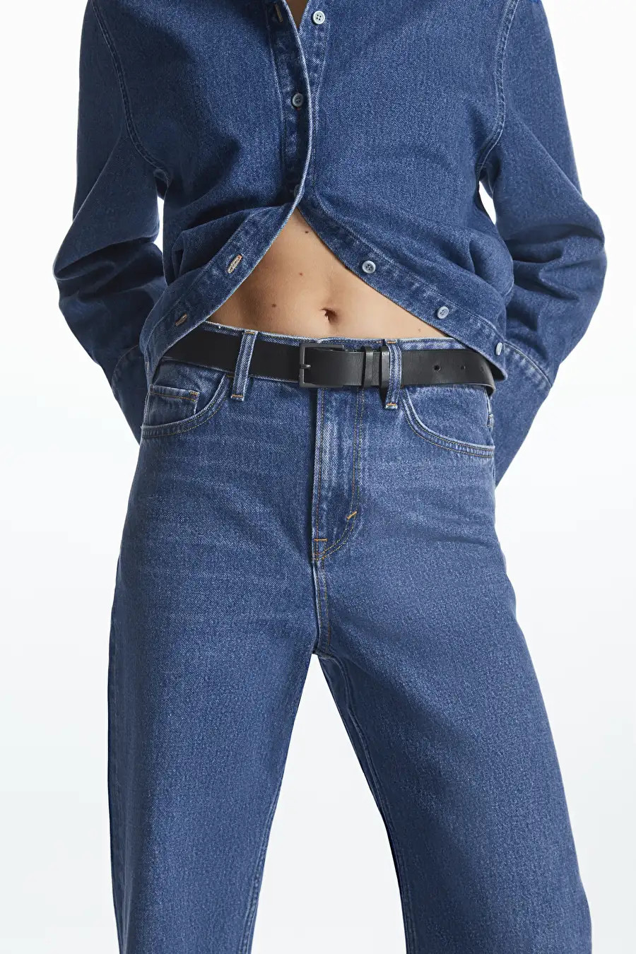 STRAIGHT-LEG LOOSE-FIT EXTRA-LONG JEANS - BLUE - COS | COS (EU)