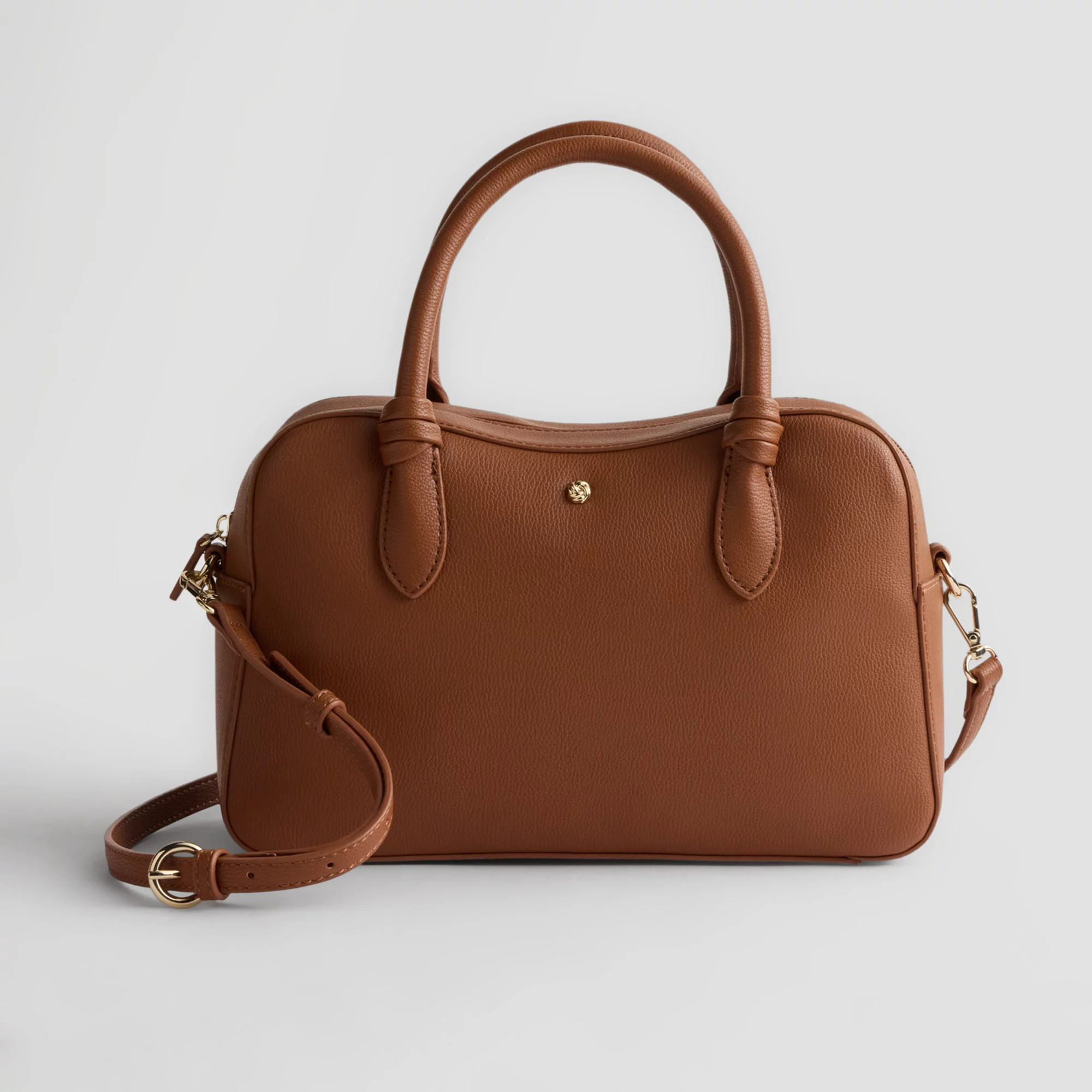 LC Lauren Conrad Ellery Curved Knot Satchel Bag, Maddie Purple | Kohl's