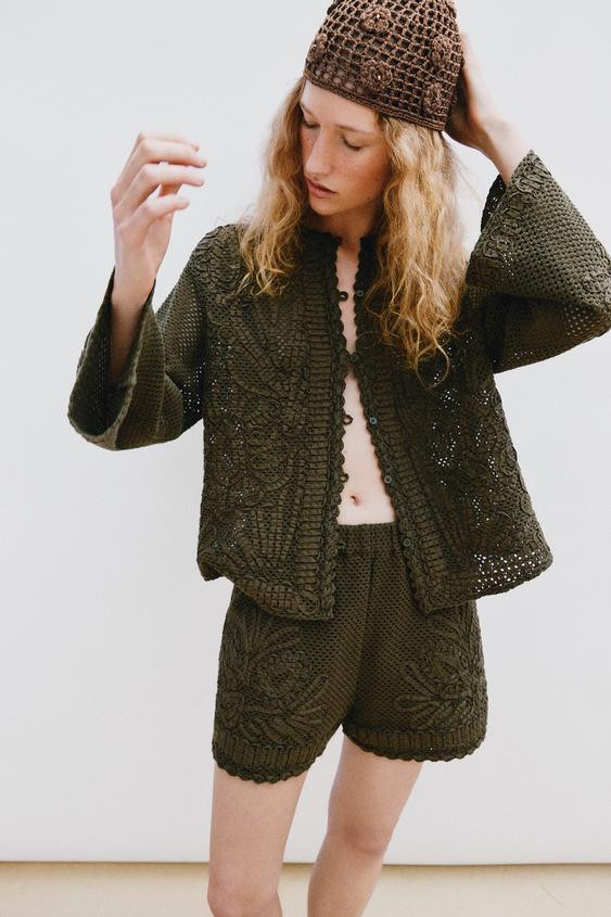 CROCHET COMBINATION SHORTS | Zara US