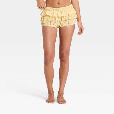 Women's Broderie Lace Bloomers - Wild Fable™ Yellow XXS | Target