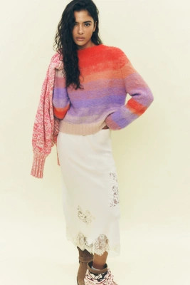 Maeve Brushed Wool Blend Ombré Sweater | Anthropologie (US)