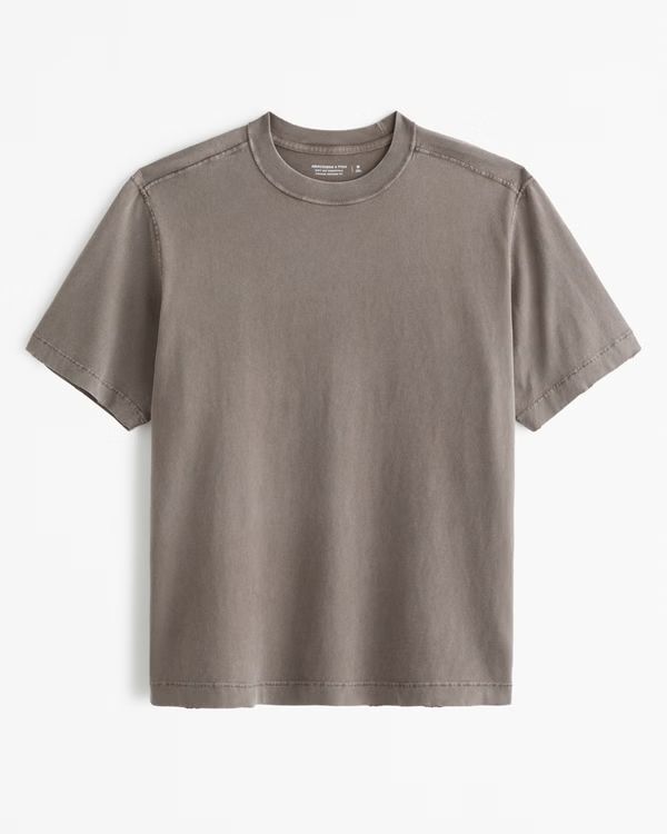 Men's Distressed Vintage-Inspired Tee | Men's Tops | Abercrombie.com | Abercrombie & Fitch (US)