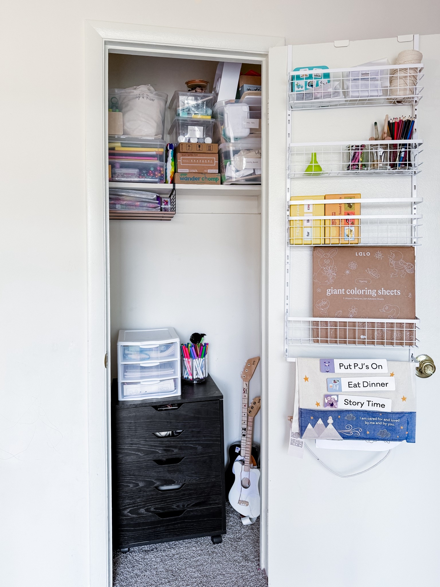 my current organization system for my kids toy rotation storage / craft closet 🎨✨
#craftcloset #toyorganization #artsupplies #playroom #organization #closetorganization 

#LTKHome #LTKSaleAlert #LTKFamily