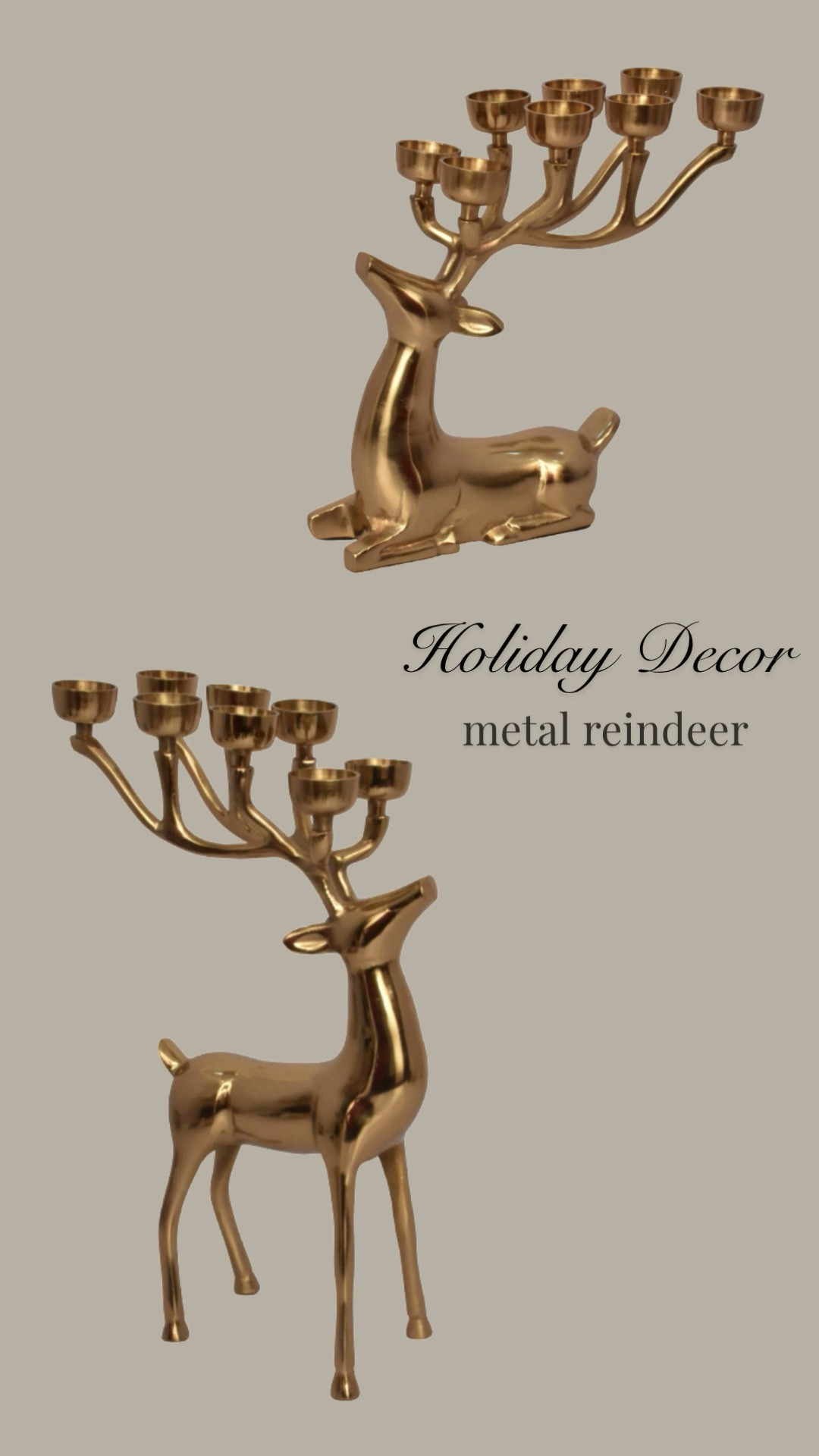 These beautiful metal reindeer candleabras will make the perfect addition to your holiday decor! Grab them while you can! #walmart #walmarthome #walmartfinds #walmart christmas #christmas decor #christmas gift #christmas #gift list #holiday decorations #reindeer #candleholder 

#LTKHome #LTKHoliday #LTKSeasonal