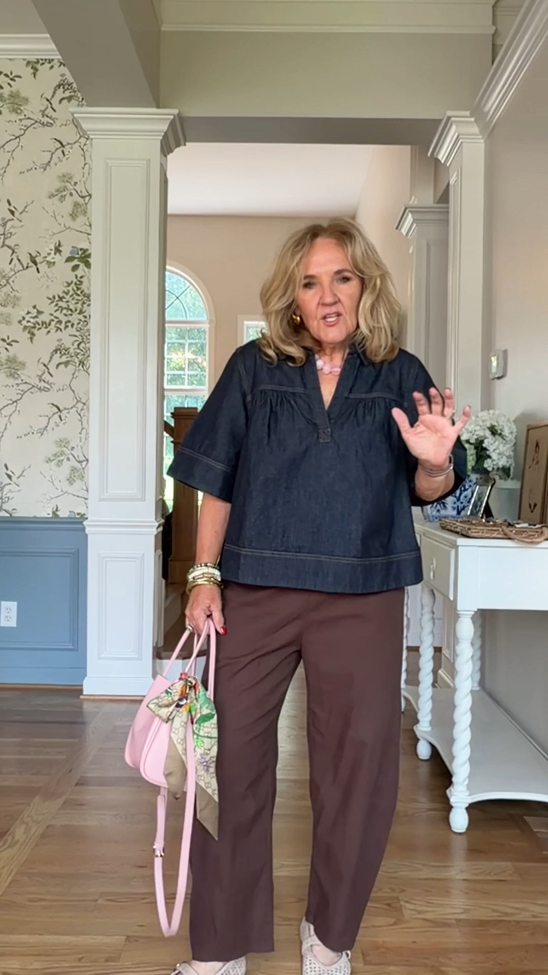 Smocked top size large I don’t like the smocking tight on me
Printed blouse size small
The denim tops I’m in a medium
Wide cuff denim size 8 fit size
Bandana jeans size medium 
Linen ish pants size medium 

Business casual teacher outfits wide cuff denim 

#LTKOver40 #LTKSaleAlert #LTKootd

#LTKPetite #LTKgrwm