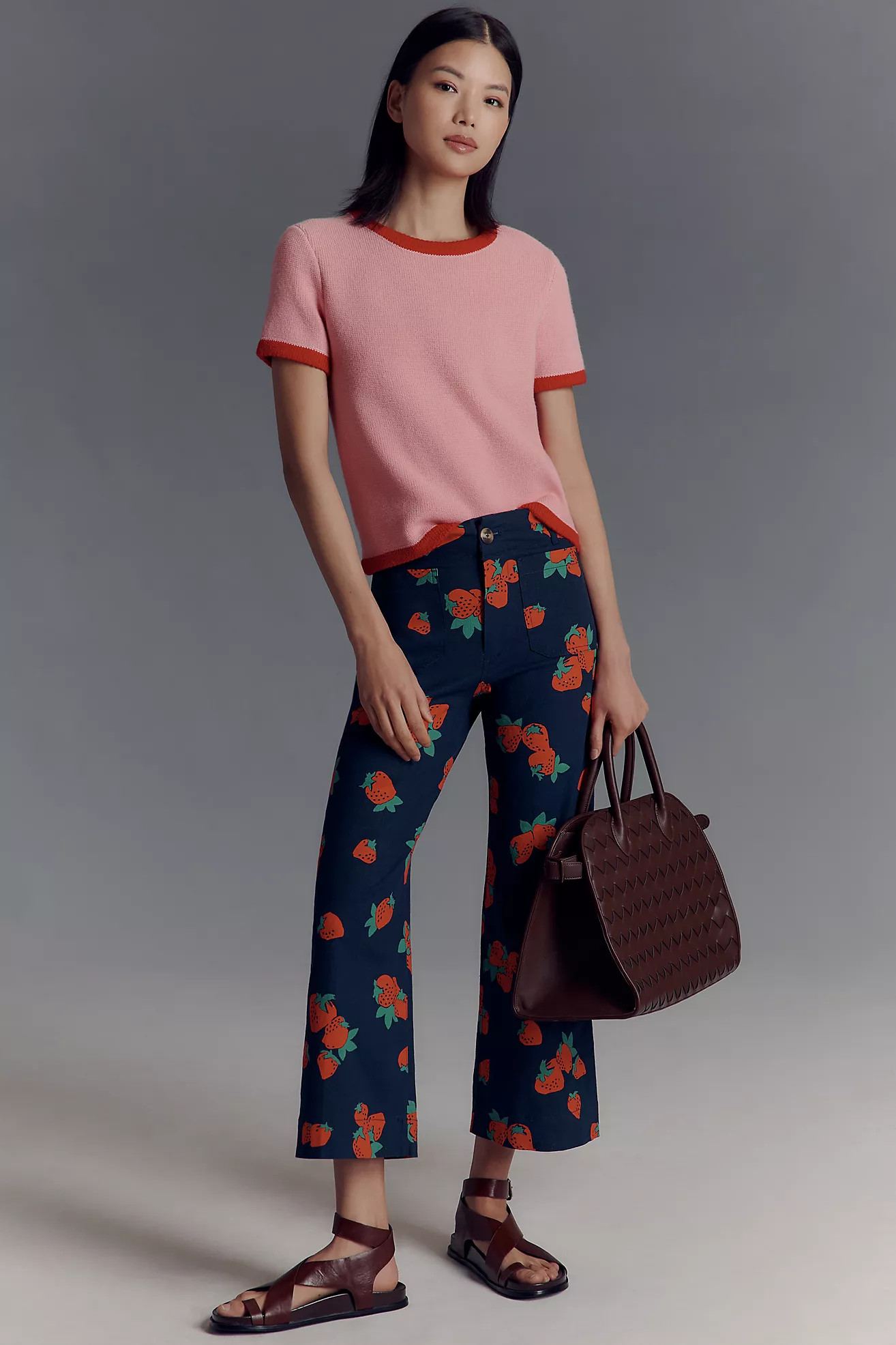 The Colette Cropped Wide-Leg Pants by Maeve: Printed Linen Edition | Anthropologie (US)