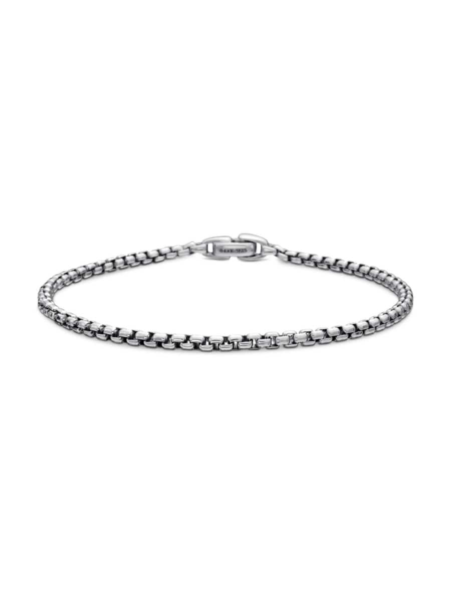 Box Chain Bracelet in Sterling Silver, 2.7MM | Saks Fifth Avenue