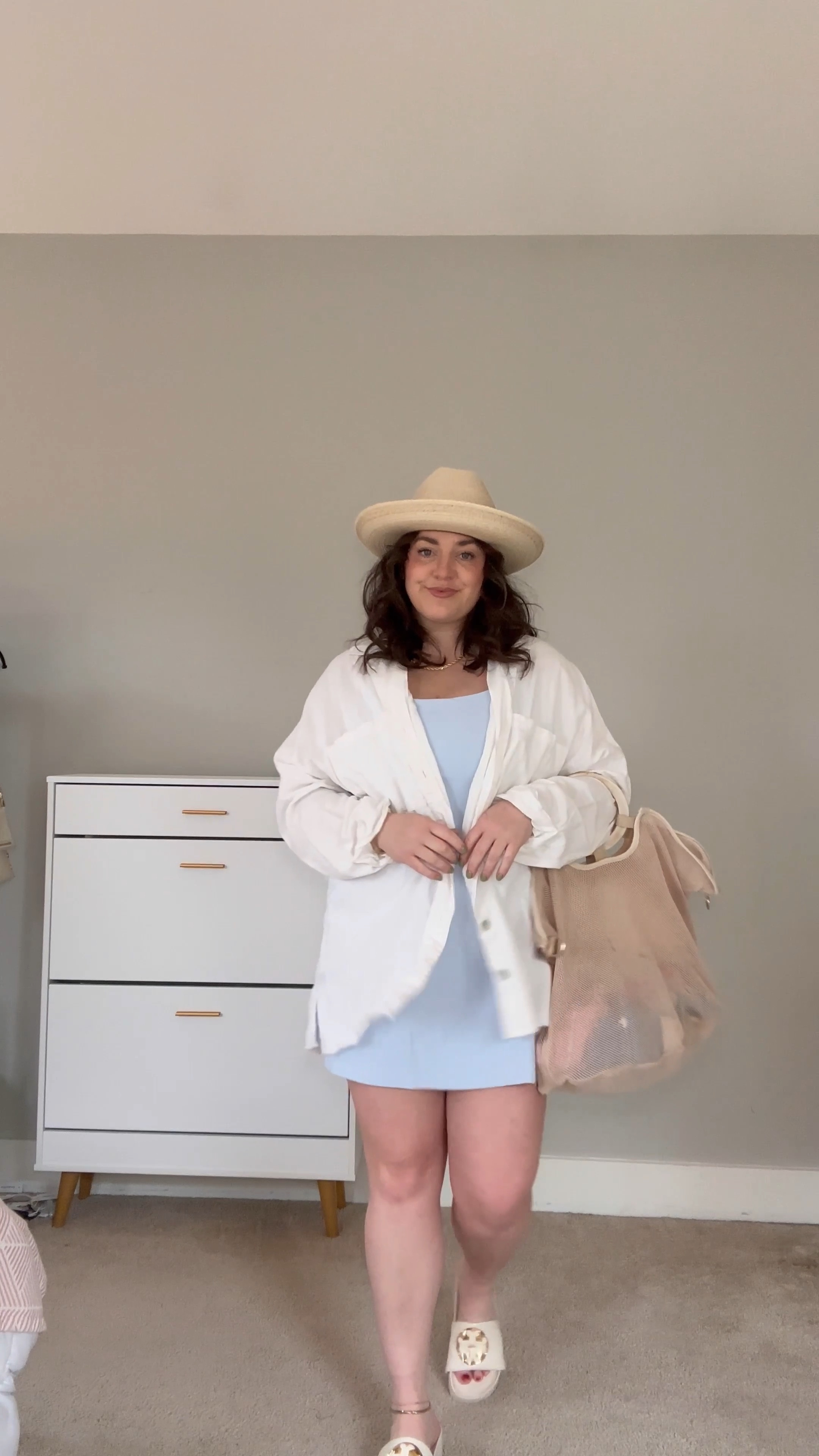 Here is how I would style the SPANX Get Moving Dress for travel and vacation activities. 

I am wearing the men’s line of GIGI PIP hats for summer. I can’t link them but the girls hats are cuter anyway. 

The bag is Beis but I found a cute one on ABLE and they’re having a sale right now. Use code: WOMEN for 30% off.  

And I wear this oversized shirt every beach vacation and I’ve had it for over two years - it’s totally worth the investment. 

Easter
Spring Outfit
Dress
Vacation Outfit
Resort Wear



#LTKSpringSale #LTKsalealert #LTKtravel