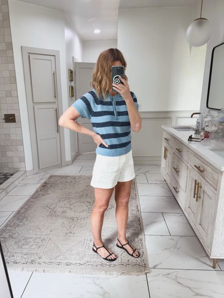 Shorts #tts
Sweater sized up
Shoes #tts
In app sale starts May 9! 

#LTKOver40 #LTKxMadewell #LTKStyleTip