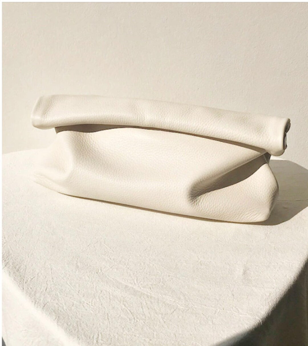 Minimal Genuine Leather Clutch Bag - Etsy | Etsy (US)