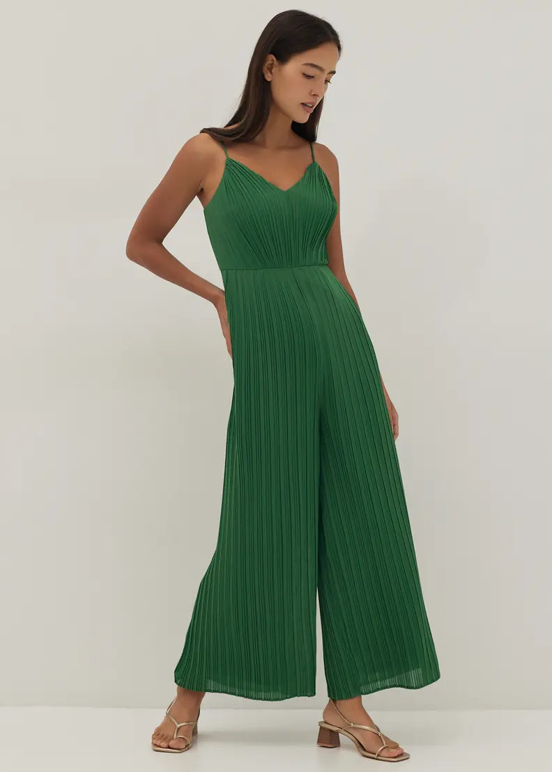 Marlene Pleated Straight Leg Jumpsuit | Love, Bonito USA