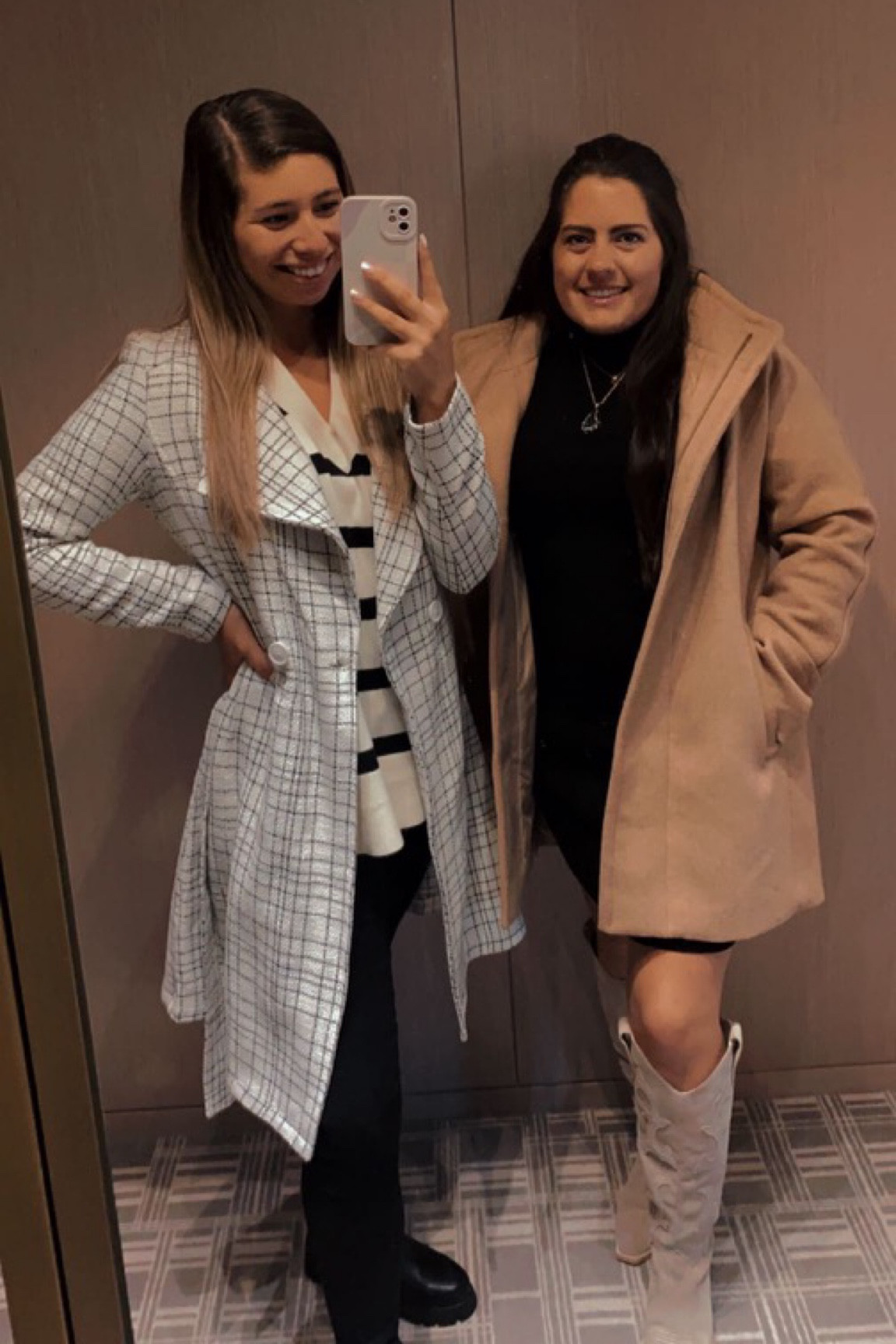 Cute fall to winter transition outfit 

Tan coat, sweater dress, jewelry, knee high boots, fall outfit find, holiday outfit find

#LTKworkwear #LTKmidsize #LTKstyletip