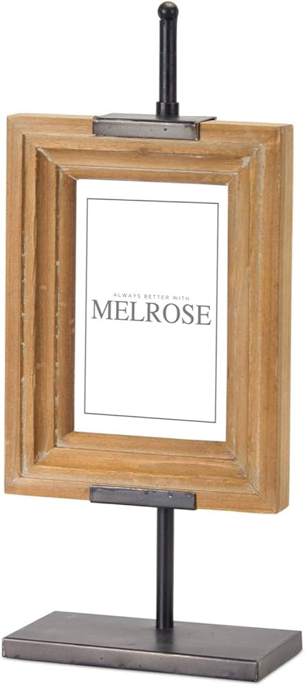 Melrose 78263 Iron and Wooden Frame on Stand Tabletop, 14-inch Height | Amazon (US)