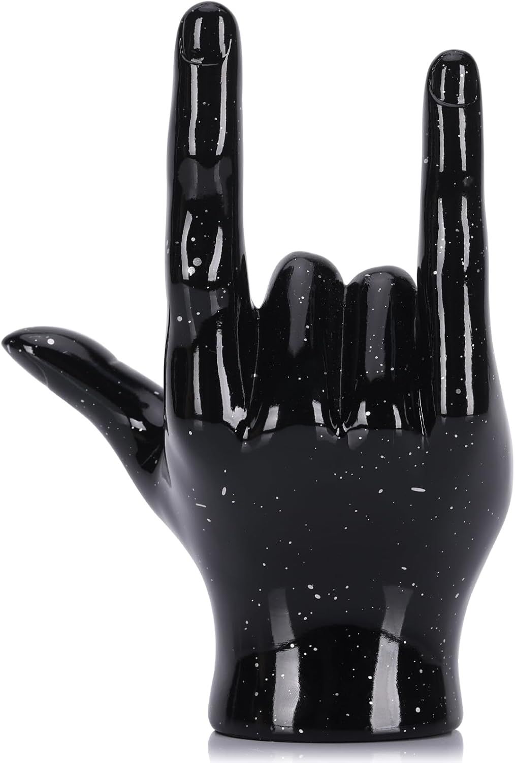 LCCCK Black Hand Gesture Statue, Funky Home Decor Accent Finger Sculpturei, Love You Ornament Sig... | Amazon (US)