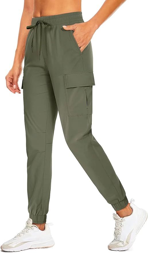 MAGCOMSEN Women's Hiking Pants Cargo Joggers 5 Pockets Quick Dry Lightweight Sweatpants Work Runn... | Amazon (US)