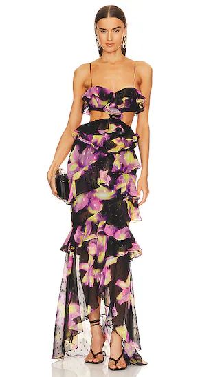 x REVOLVE Abby Gown in Black Floral | Revolve Clothing (Global)