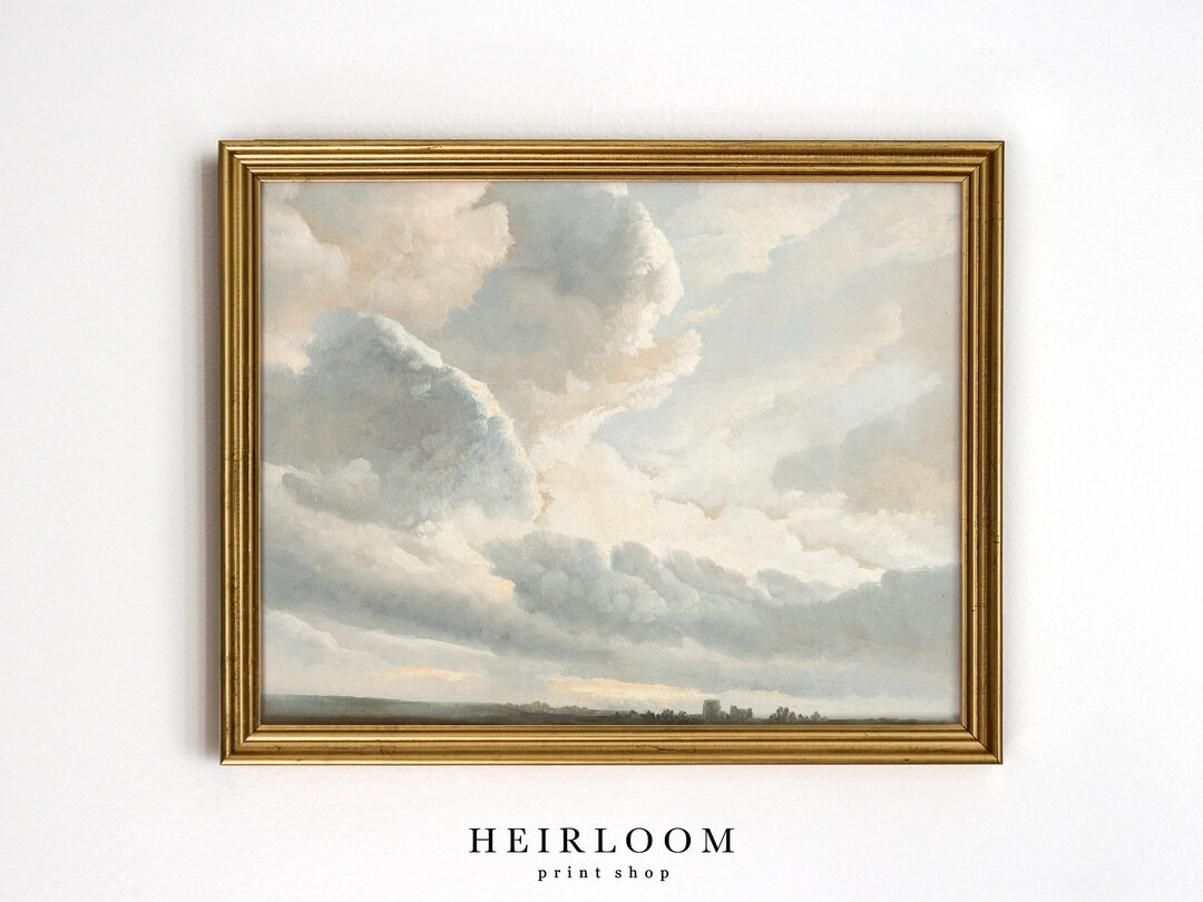 Cloud Painting | Antique Art | Nursery Prints | Heirloom ART PRINT | Cloud Study | Etsy (US)