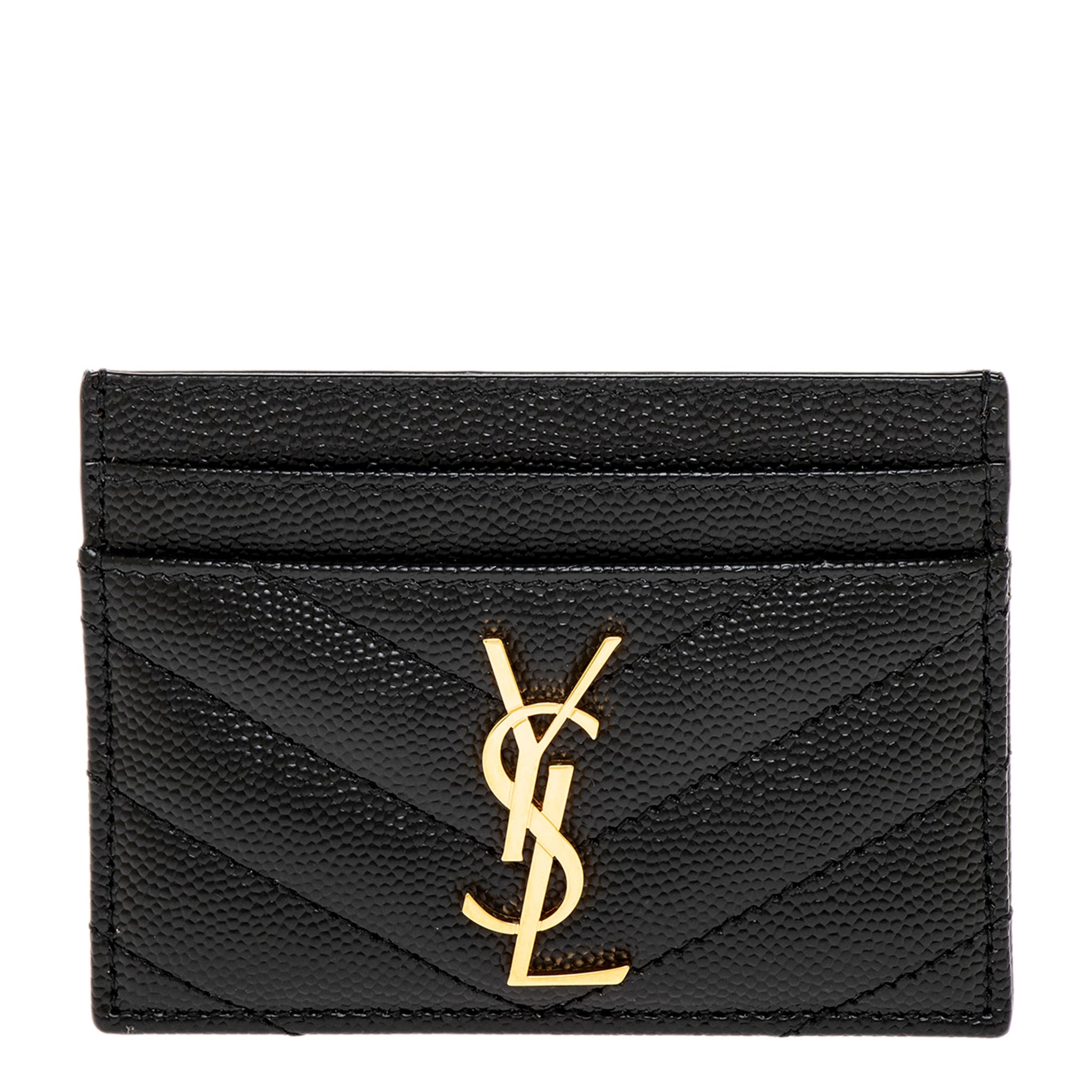 Saint Laurent Cassandre Matelassé Card Case - Overstock - 43296811 | Overstock