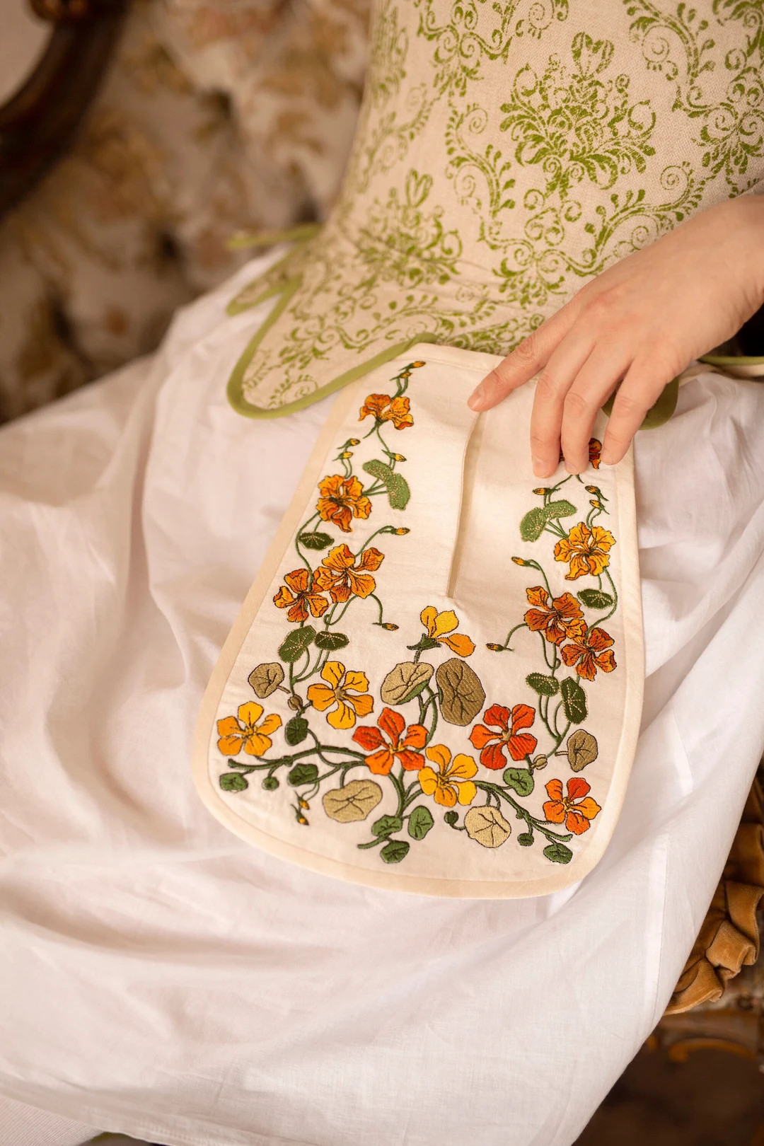 Embroidered 18th Century Pocket With Nasturtiums. Georgian Ladies Pocket. - Etsy UK | Etsy (US)