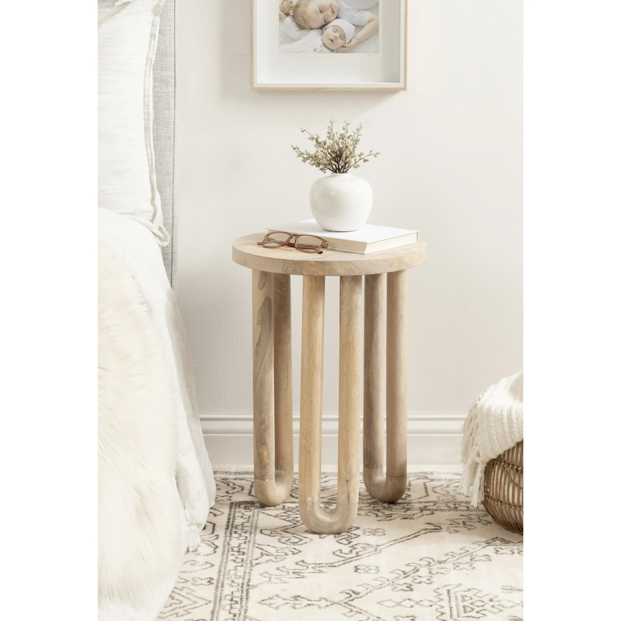 Kate and Laurel Kenzo Modern Wooden Round Side Table, 14 x 14 x 20, Light Natural, Transitional W... | Walmart (US)
