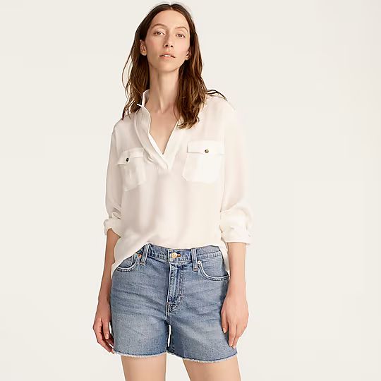 High-rise denim short in Tea Time wash | J.Crew US