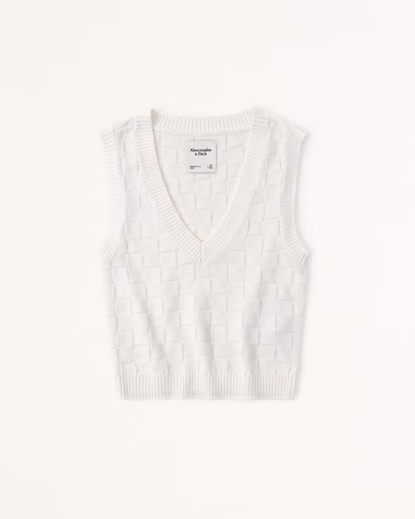 Women's Slim Cropped V-Neck Sweater Vest | Women's Tops | Abercrombie.com | Abercrombie & Fitch (US)