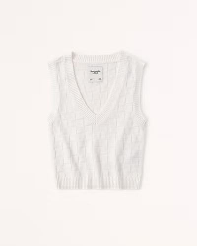 Women's Slim Cropped V-Neck Sweater Vest | Women's Tops | Abercrombie.com | Abercrombie & Fitch (US)