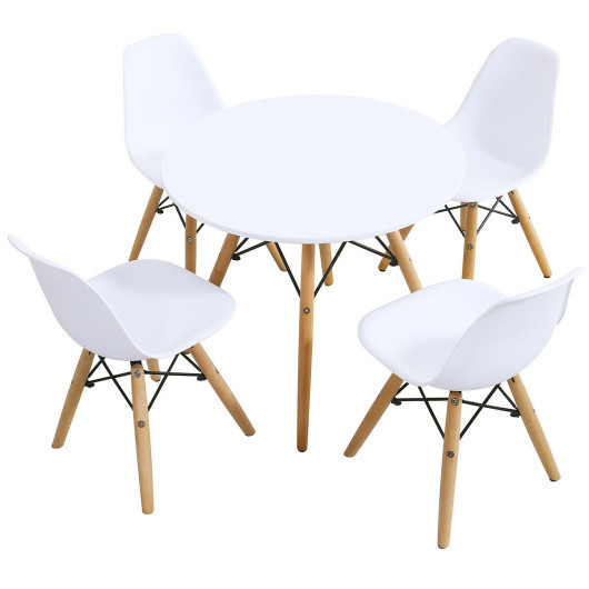 5 Pieces Kids Mid-Century Modern Table Chairs Set | Costway US Affiliate