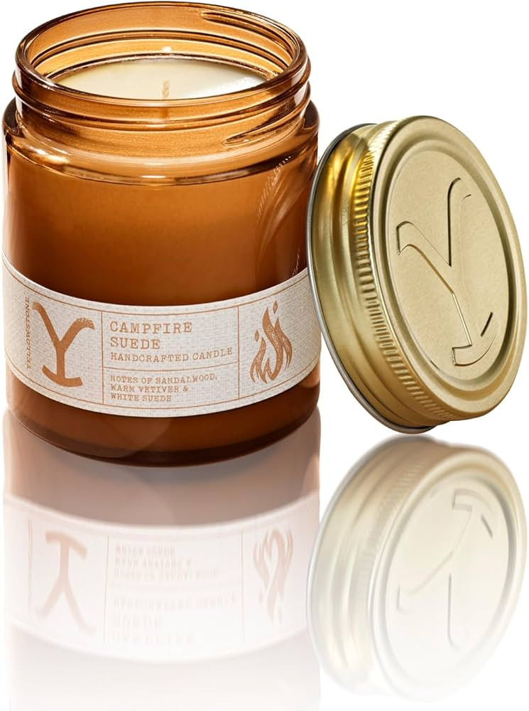 Yellowstone Scented Jar Candle by Tru Western, 8 oz - Campfire Suede | Amazon (US)