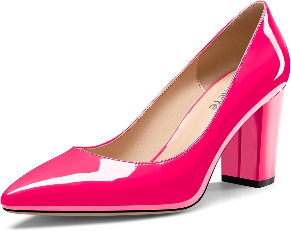 Castamere Womens High Heel Pointed Toe Slip-on Pumps 8CM | Amazon (US)