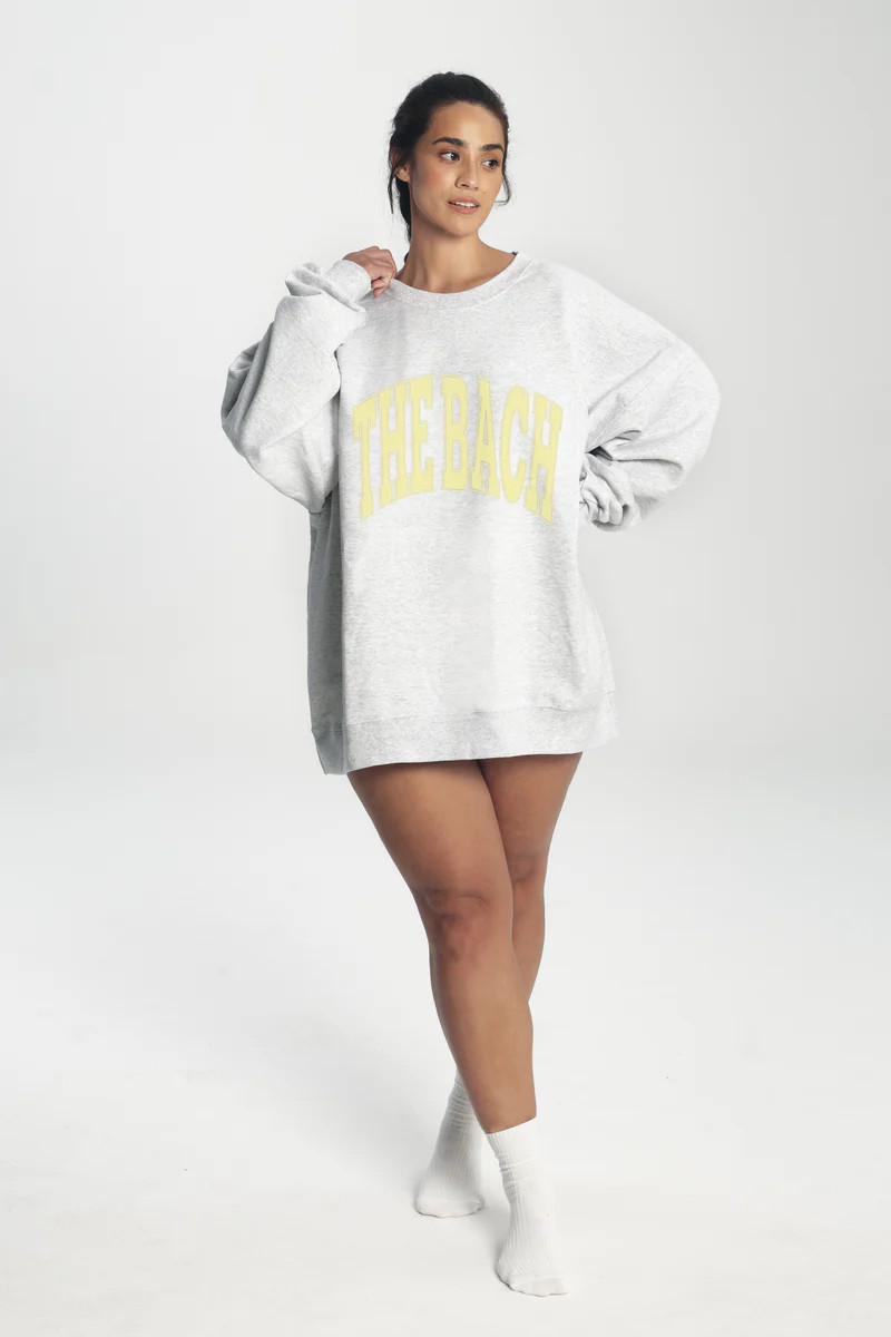 THE BACH SWEATSHIRT LT HEATHER GREY / LEMON | The Bar