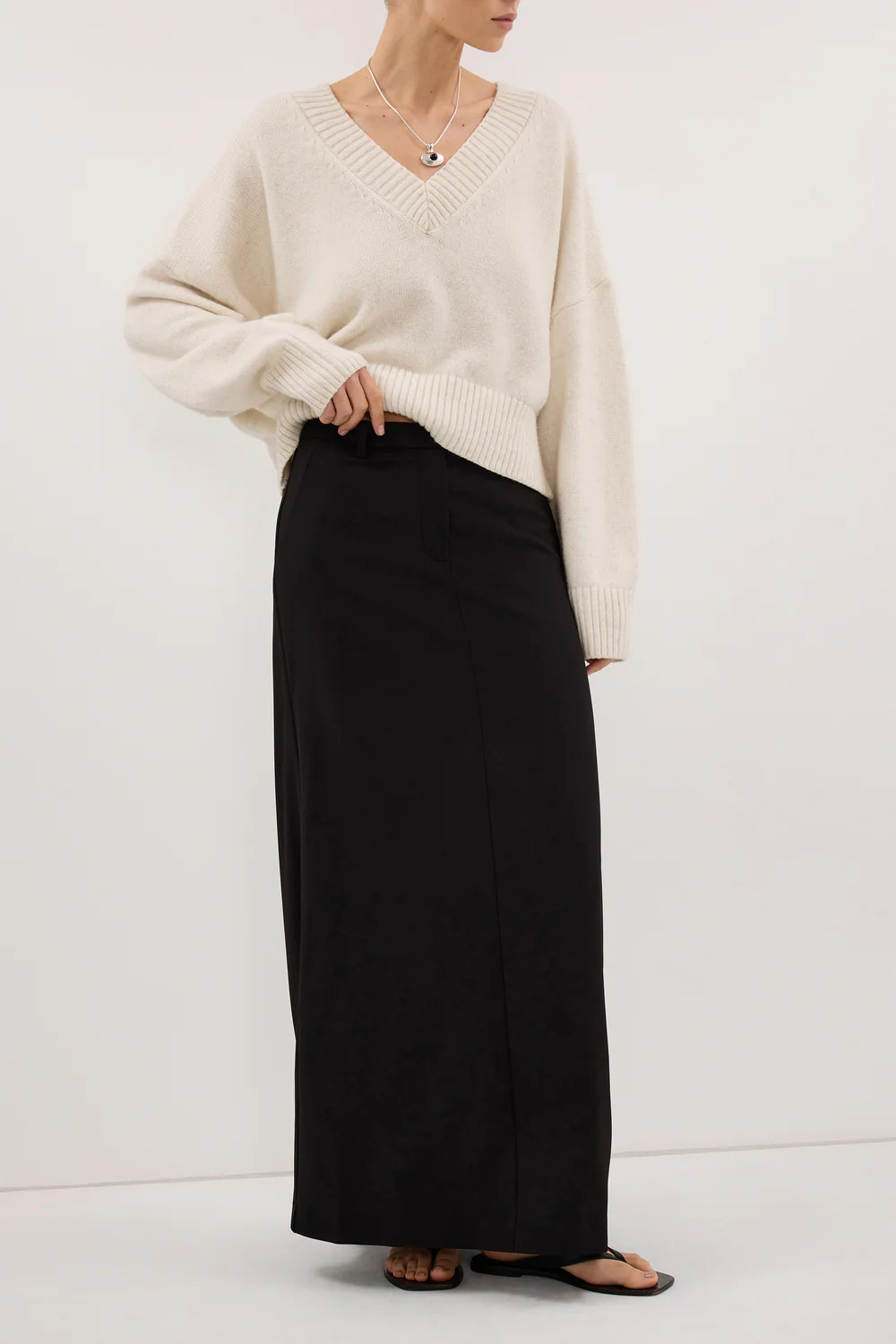 PARKER BLACK TAILORED MAXI SKIRT | DISSH