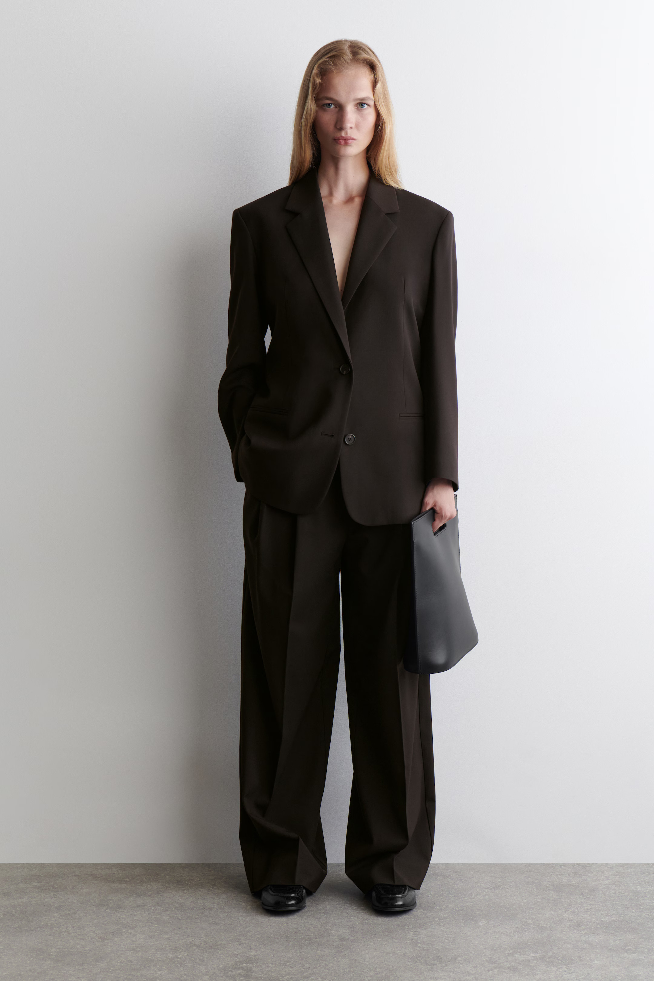 RELAXED TWILL WIDE-LEG TROUSERS | H&M (UK, MY, IN, SG, PH, TW, HK)