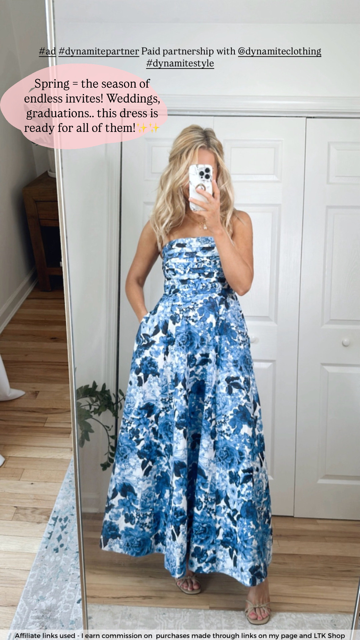 blue dress dynamite Dynamite (Blue) Ships in 1 Business Day – standout glam look for main image 1