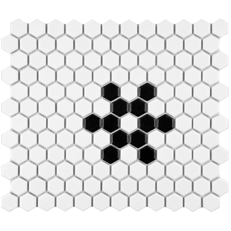 Affinity Tile FXLM1HM Victorian - 7/8" Flower Hexagon Mosaic Floor and Wall Tile - Textured Matte Po | Build.com, Inc.