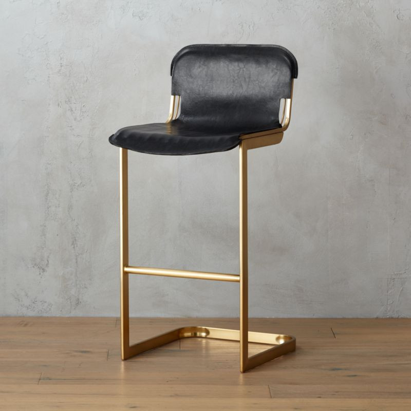 Rake Brass Bar Stool + Reviews | CB2 | CB2